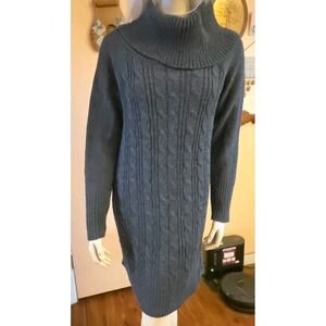 Womens Y2k Sweater Dress Jrs Large Whimsigoth Fairycore Fairy Grunge Cowl Neck